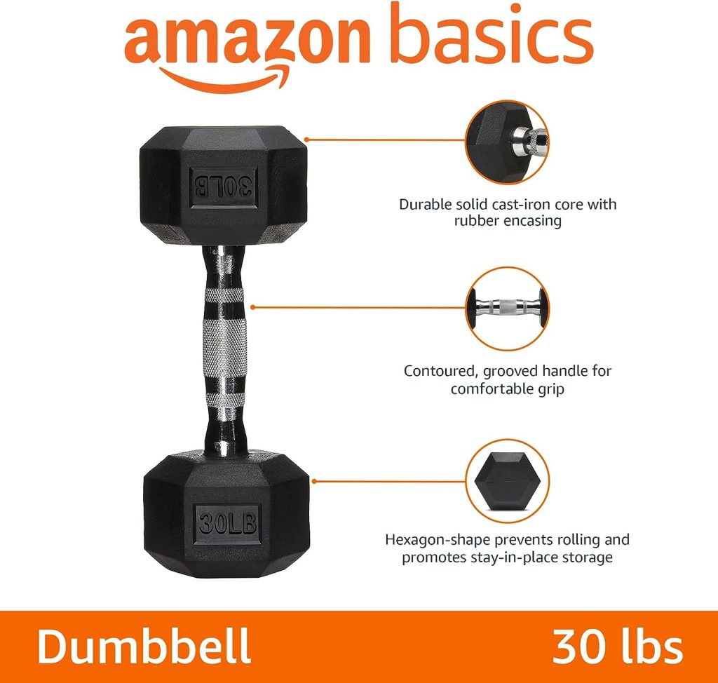 Amazon Basics Cast Iron Hex Dumbbell Weight
