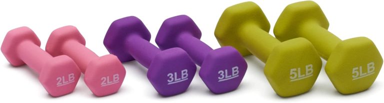 Amazon Basics Neoprene Hexagon Workout Dumbbell Color-Coded Hand Weight Review