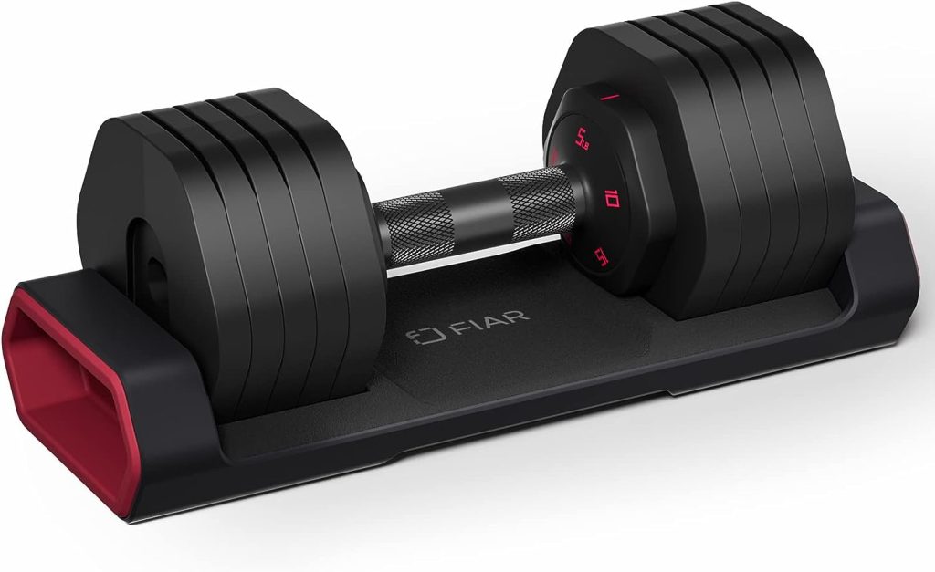 Fiar Adjustable Dumbbells Weights 25 lb Dumbbells with Anti-Slip Metal Handle Fast Adjust Weight for Home Gym Full Body Workout Fitness