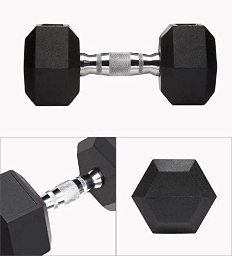 HAJEX Rubber Hex Dumbbell Stacks for Home Gym with 3/6/8 Tier Rack (3 to 100lbs Dumbbell Pairs)