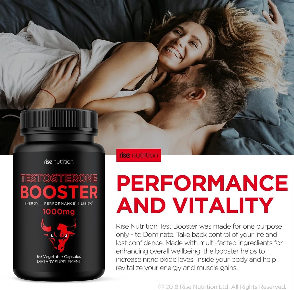 Holy Land Traditional Medications Rise Nutrition-Testosterone Booster with Maca  Tribulus Beast Formula-Energy, Stamina, Strength