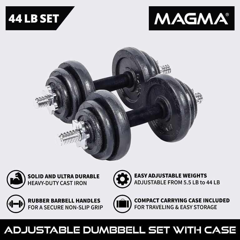 MAGMA Adjustable Dumbbell Weights Set 44LB Review