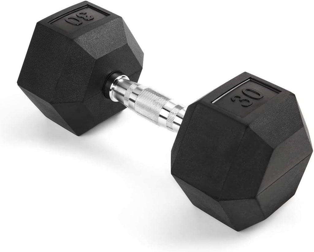 MAGMA Premium Cast Iron Rubber Hex Dumbbells in Singles or Set - Available from 3 LB - 50 LB