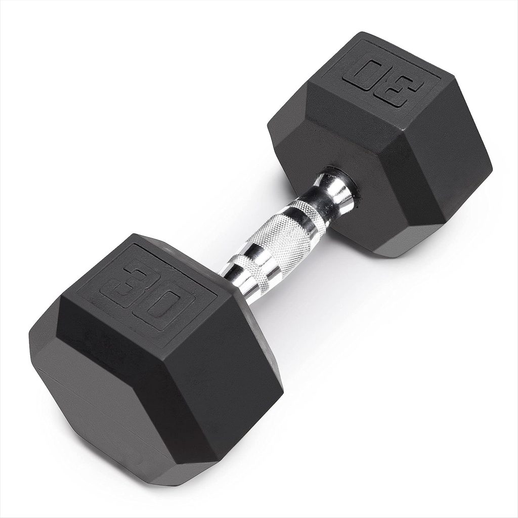 Marcy Inspire Rubber Hex Dumbbell Sold as Single - Available for 25lb - 50lb