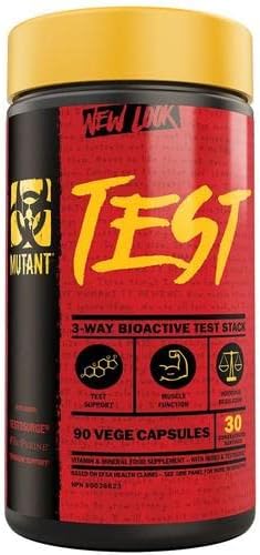 MUTANT Test Natural Testosterone Booster with a Powerful Formula Developed to Support Testosterone Levels, Fast Pro-Caliber Formula, 90 Capsules