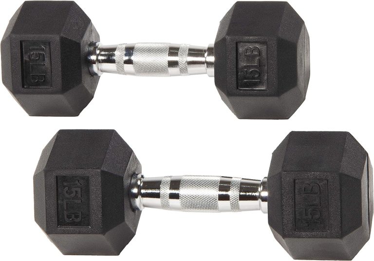 Signature Fitness Rubber Encased Hex Dumbbell, 15LB Pair Review
