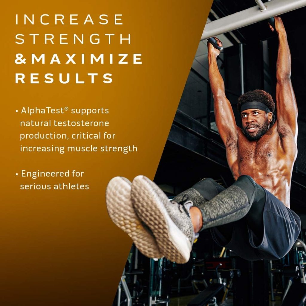 Testosterone Booster for Men, MuscleTech AlphaTest, Tribulus Terrestris for Men, Max-Strength ATP  Test Booster for Men, Boost Free Testosterone and Enhance ATP Levels, 90 Capsules -package varies