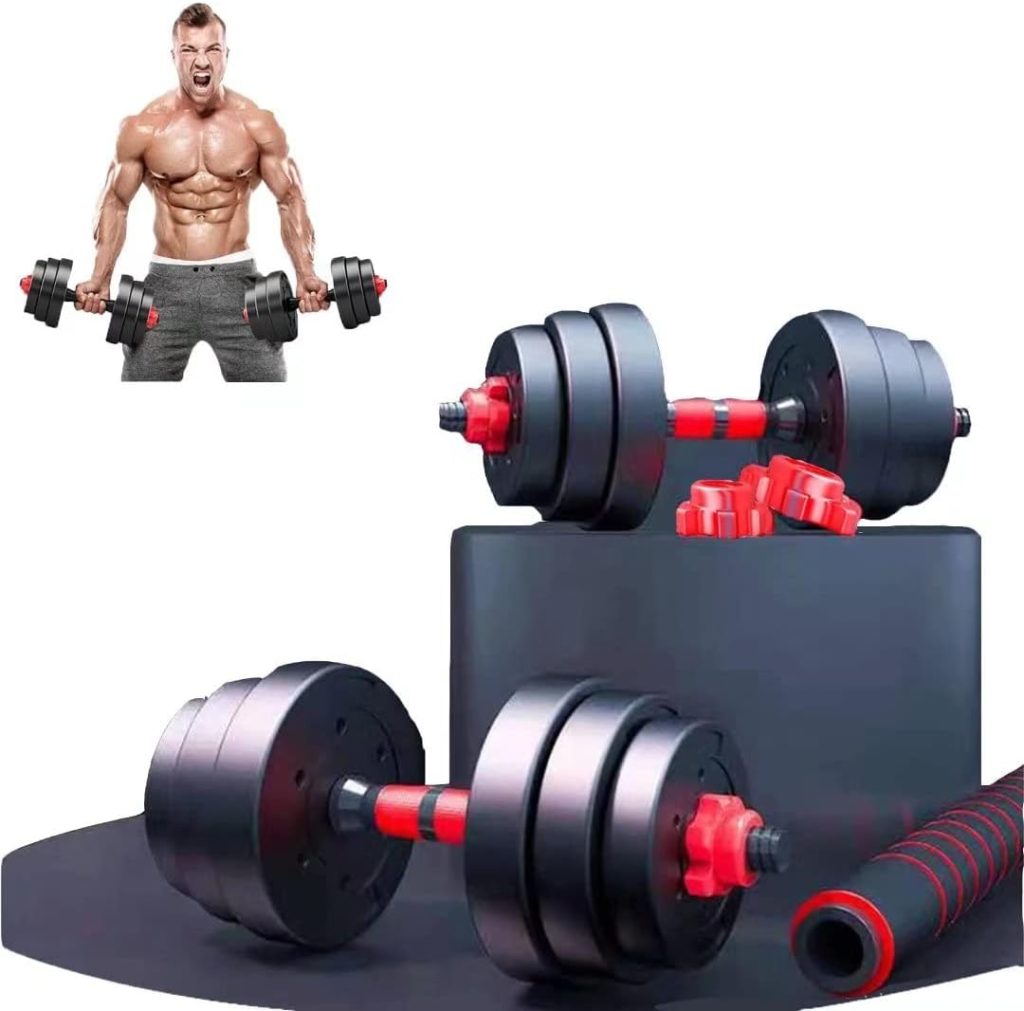 XINYI Adjustable Dumbbell Set, Barbell 3 In 1 Strength Training Equipment, Home Gym Free Weights Lifting,Bench Press Dumbells Pair For Women And Man