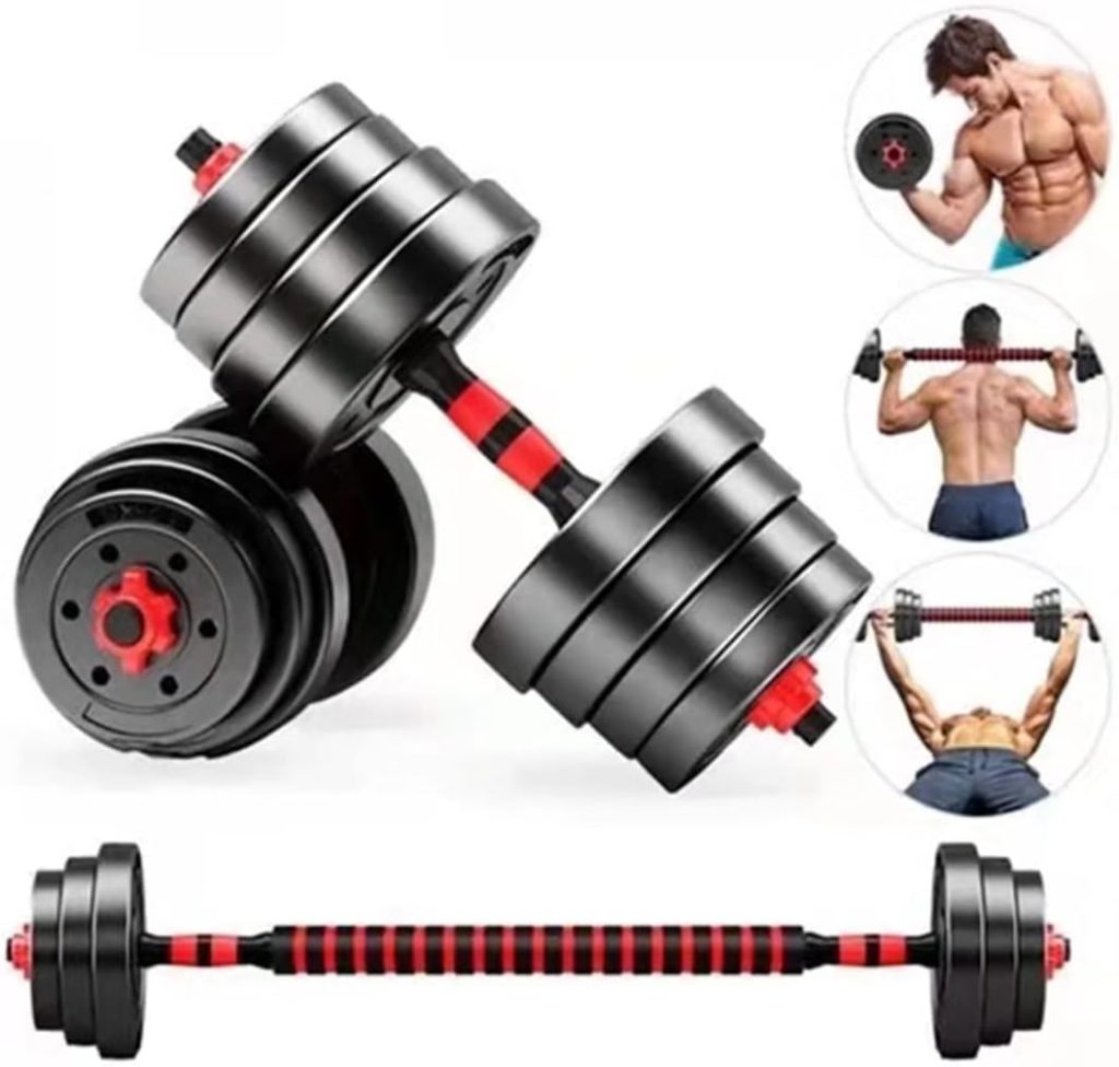 XINYI Adjustable Dumbbell Set, Barbell 3 In 1 Strength Training Equipment, Home Gym Free Weights Lifting,Bench Press Dumbells Pair For Women And Man